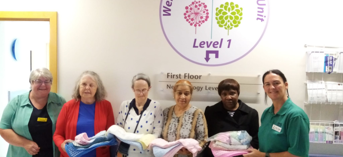 Knitting Group donation to the Royal Infirmary Neonatal Unit in July 25