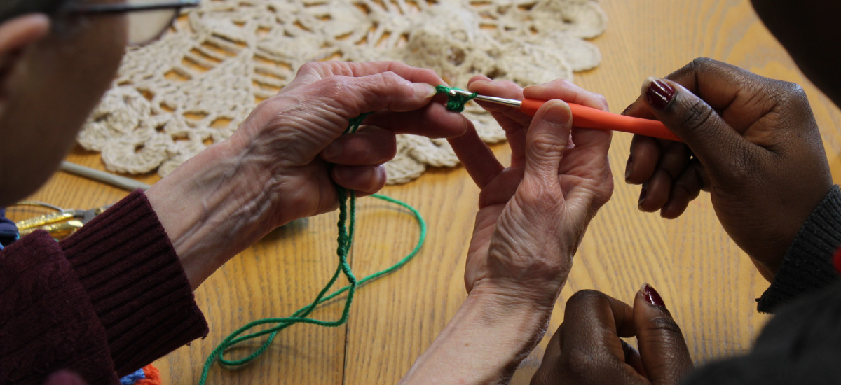 Knitting with Cathie and Barbara